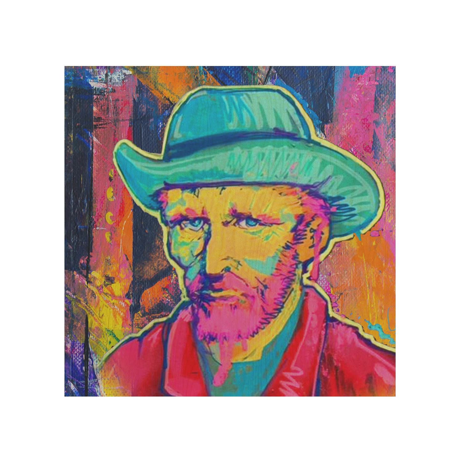 Holztisch Van Gogh With A Straw-50x50 CM