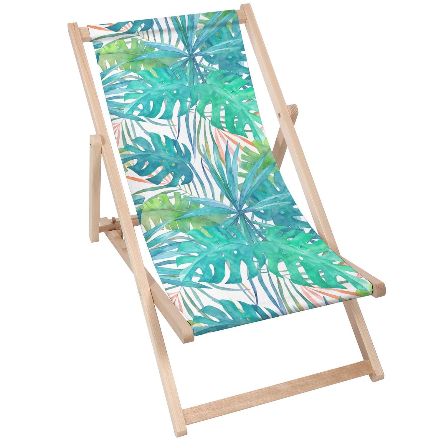 Holztisch Watercolor Leaves-50x50 CM