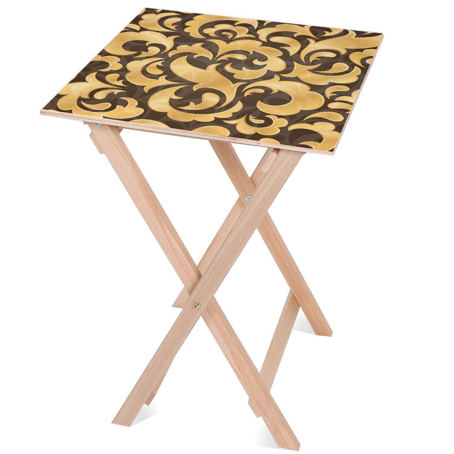 Wooden Table Golden Leaf-30x40 CM