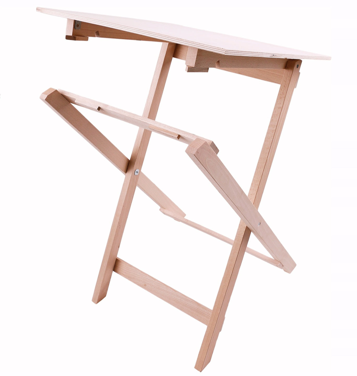 Holztisch mit eigenem Werbelogo