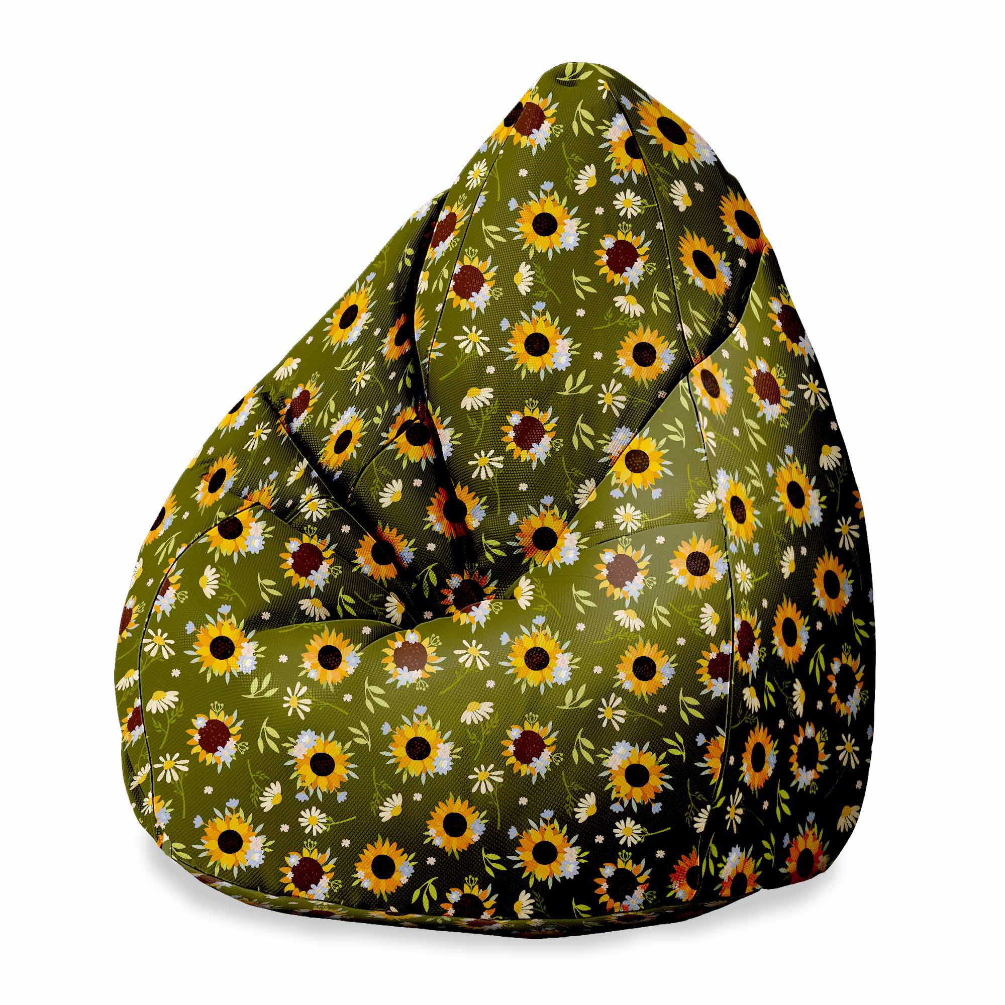 Puf Pearshape Sunflowers-S-Velvet