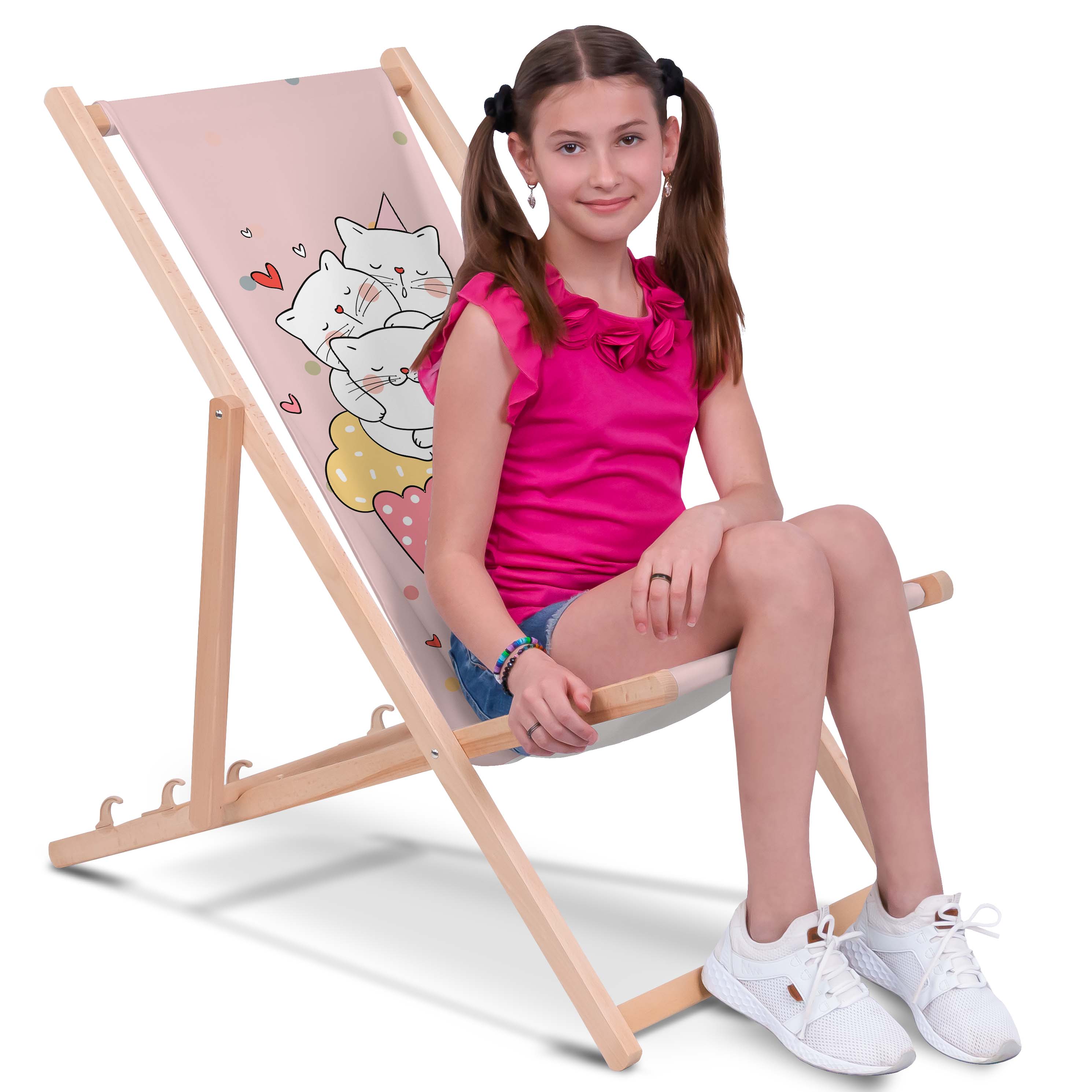 Leżak drewniany Sweet Cats