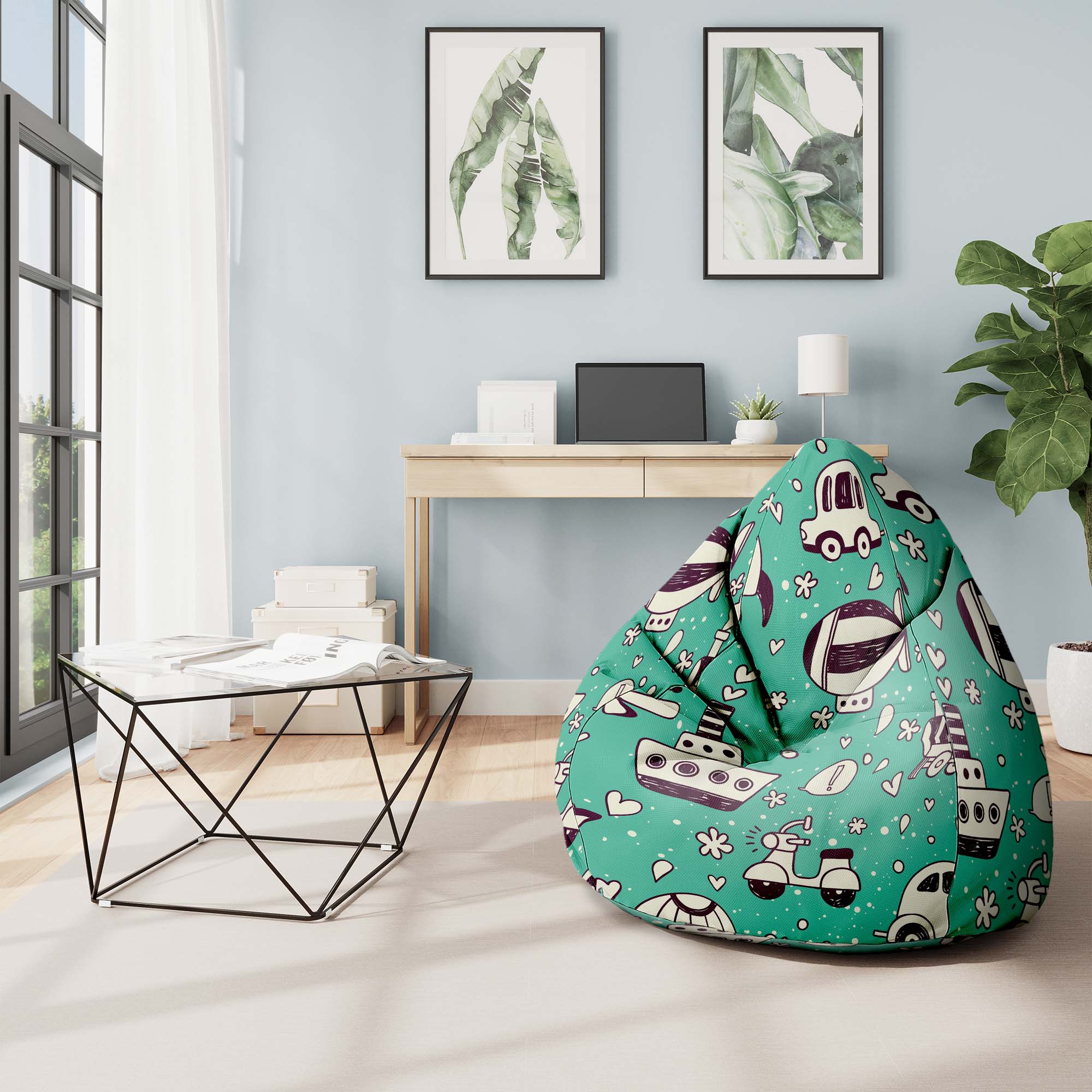 Sitzsack Pearshape Vintage Autos