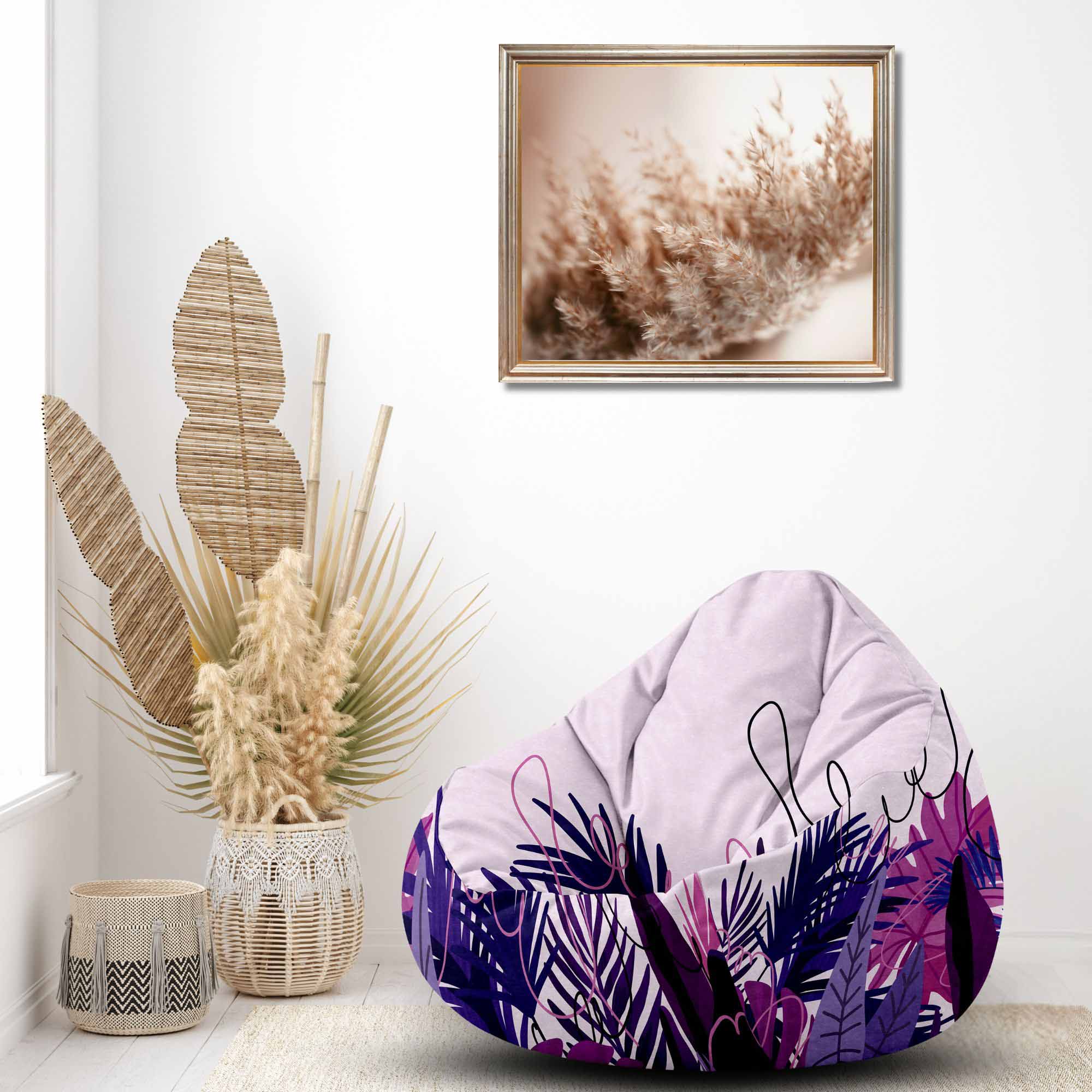 Puf Paradise Violette Tropen-Velvet