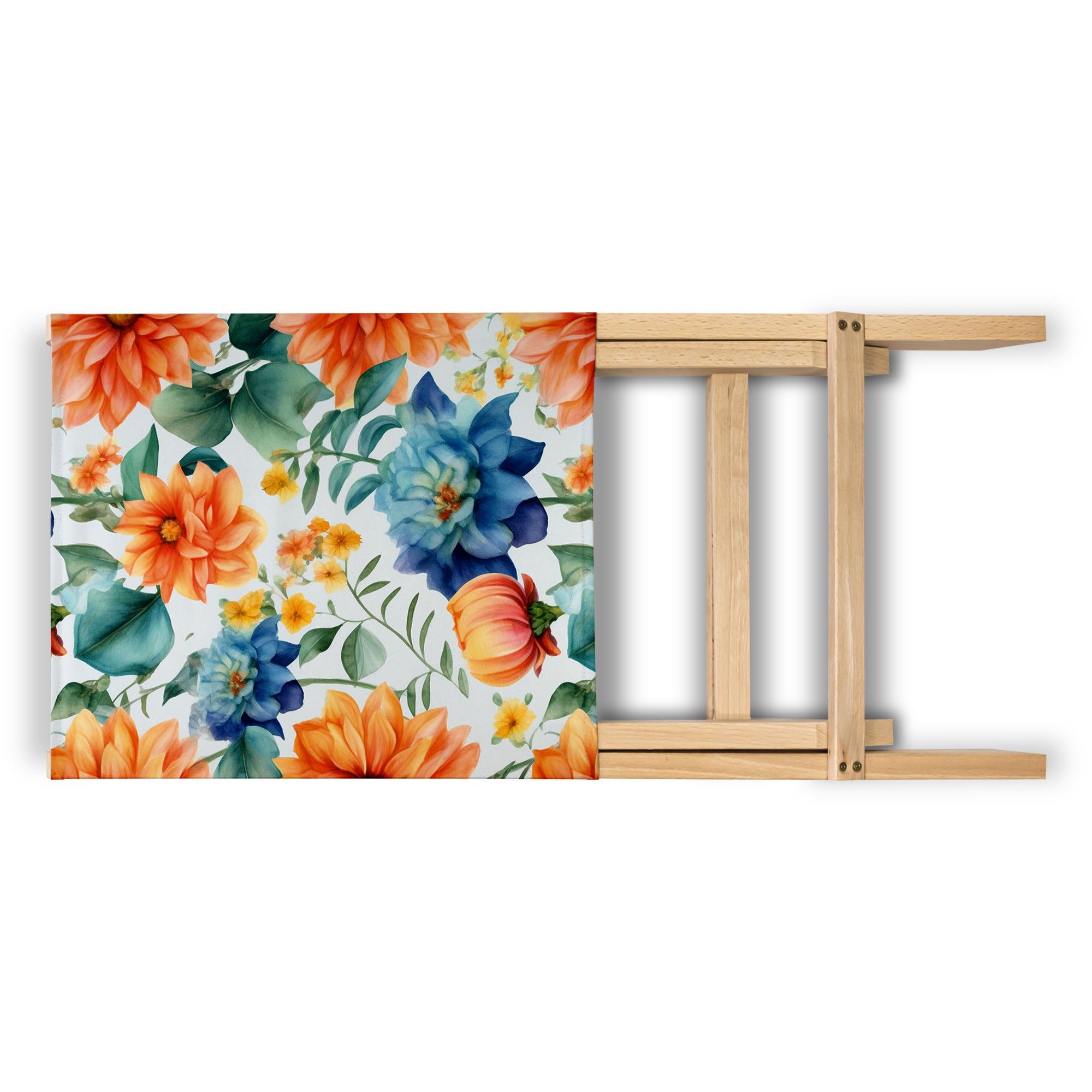 Klappbarer Strandstuhl Aquarell-Blätter und Blumen