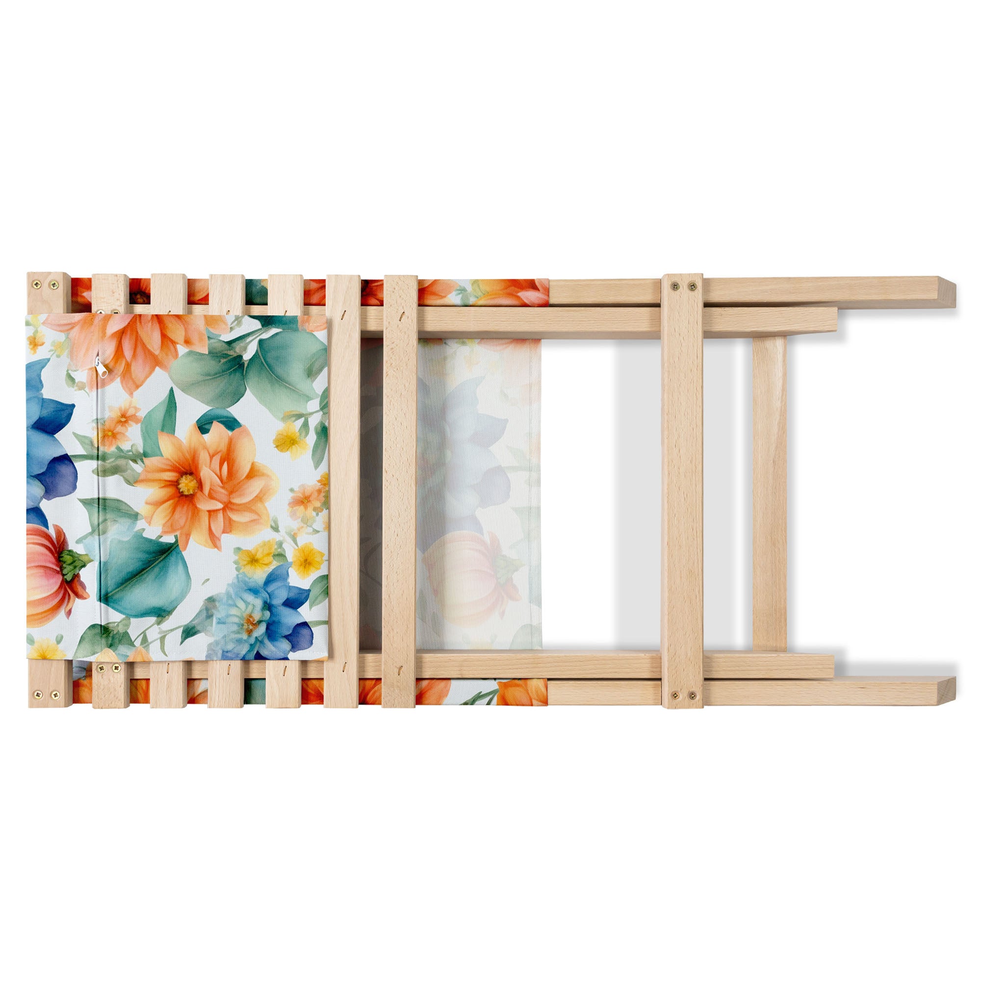 Klappbarer Strandstuhl Aquarell-Blätter und Blumen