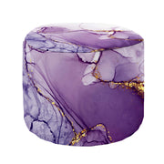 Runder Hocker Fußhocker Aquarell Abstrakt Violett