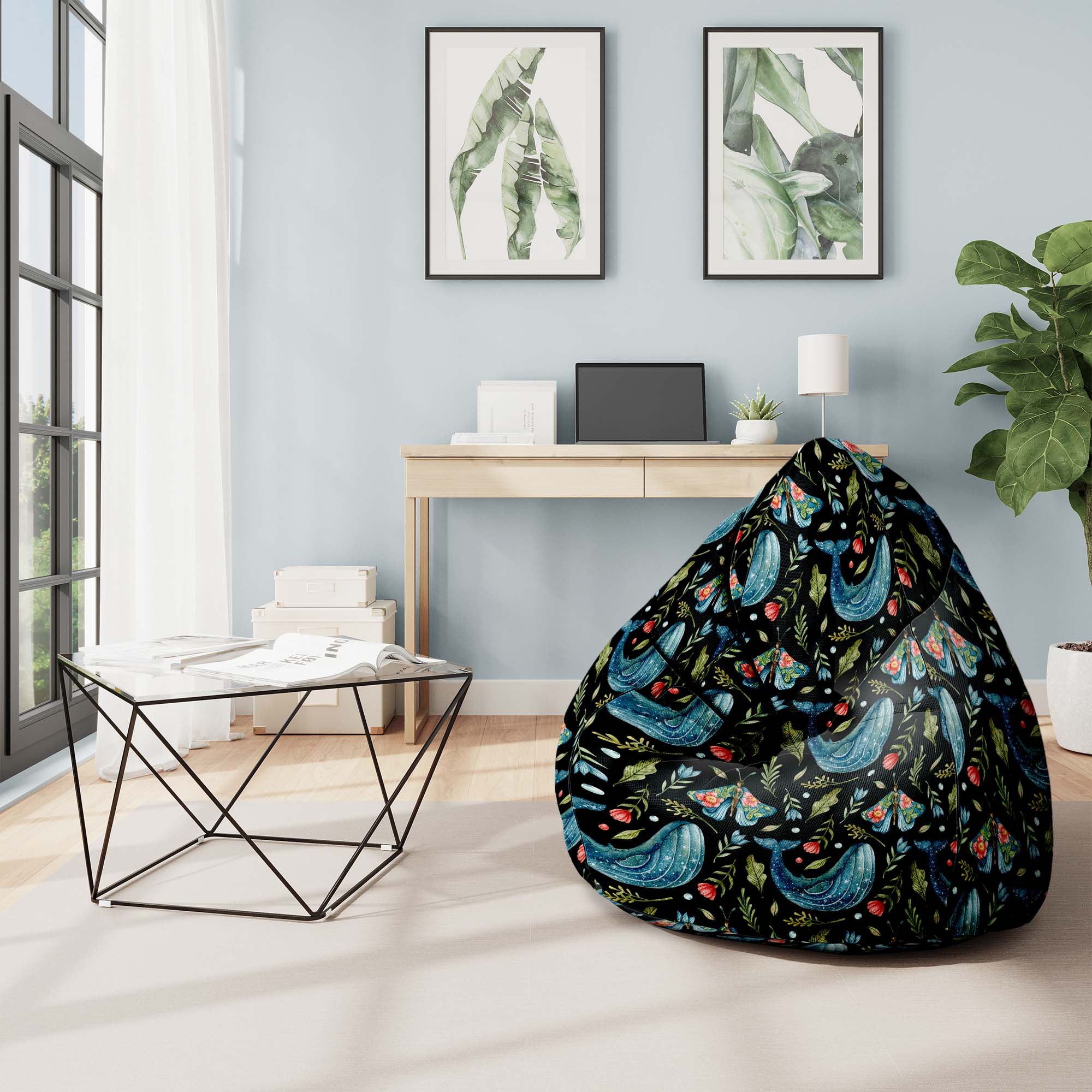 Sitzsack Pearshape Wal und Fee