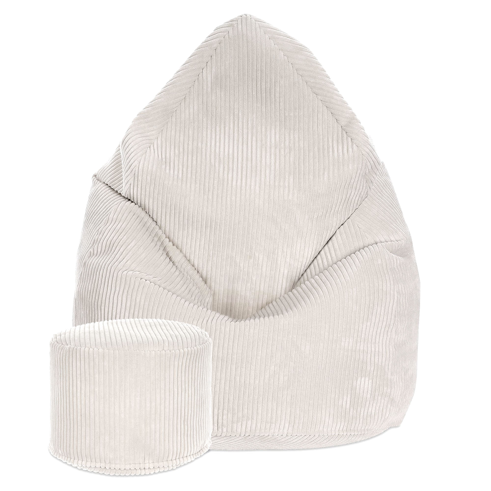 Runder Hocker Fußstütze Lincoln White Dove