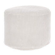 Round pouf footstool Lincoln White Dove-M