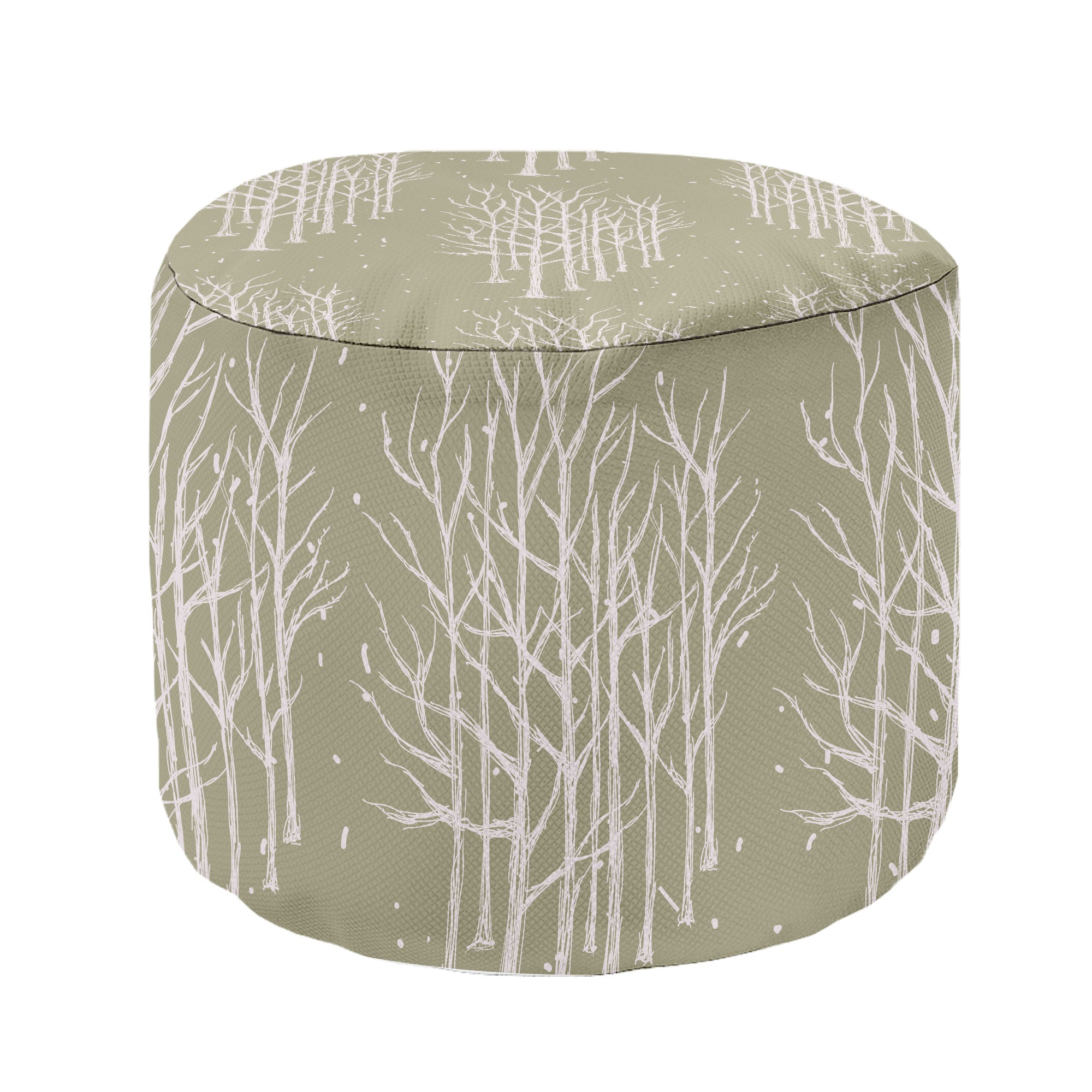 Runder Hocker White Tree