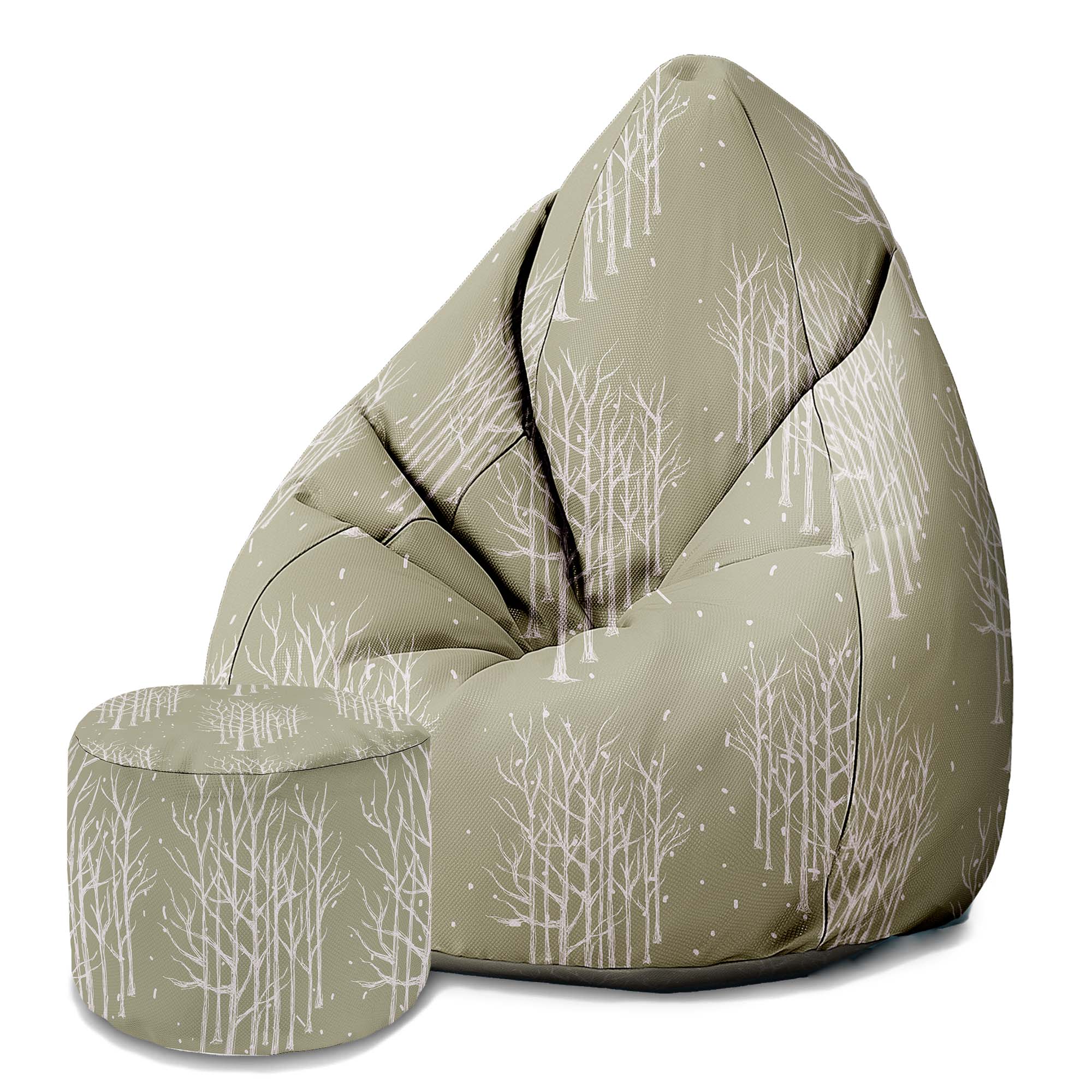 Runder Hocker White Tree