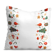Xmas Snowman Velvet Pillow