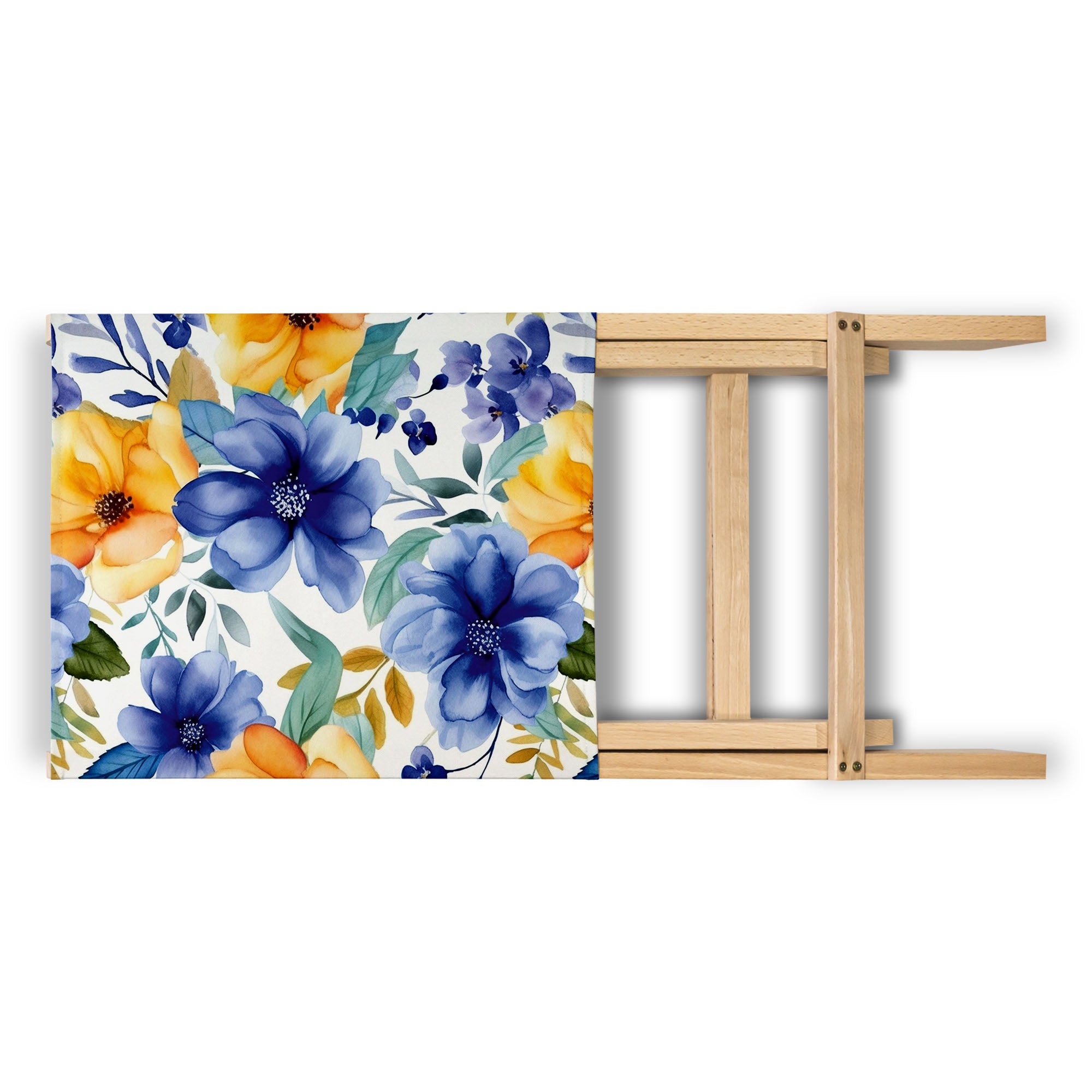 Klappbarer Strandstuhl Gelbe und blaue Blumen