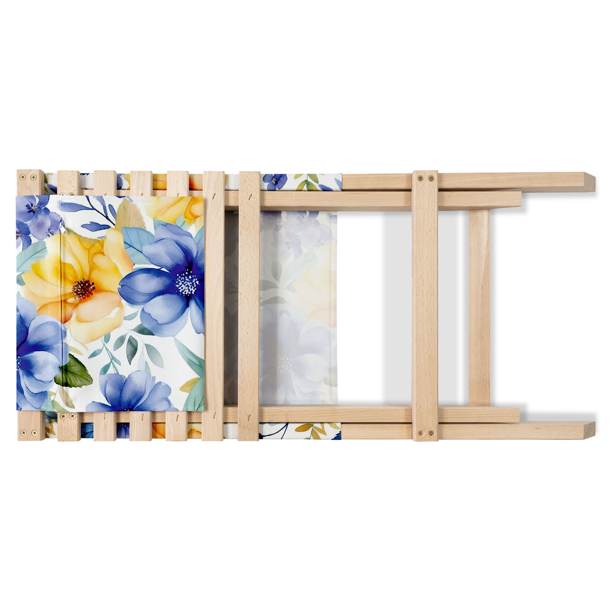 Klappbarer Strandstuhl Gelbe und blaue Blumen