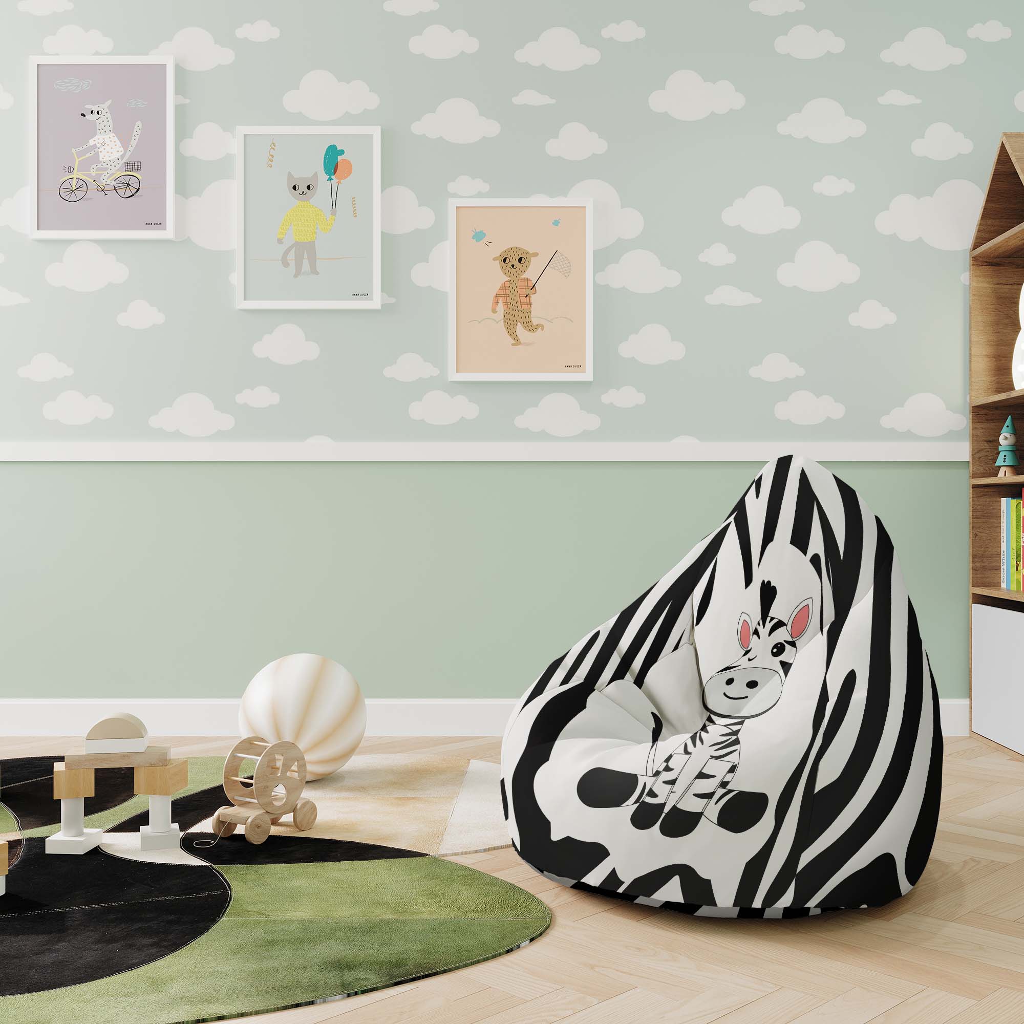 Sitzsack Pearshape Zig Zebra