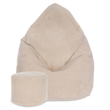 Sitzsack Lincoln mit Fußstütze Vanilla Ice