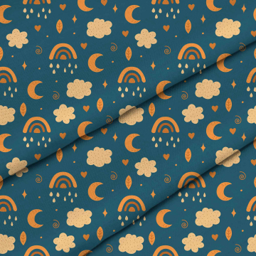Stoff Sky and Moon