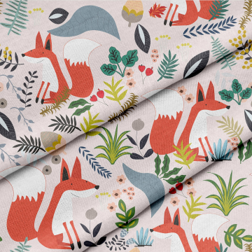 Stoff Fox World