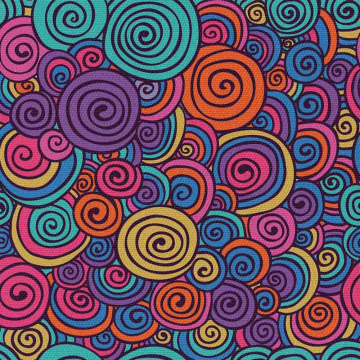 Stoff Colourful Snails