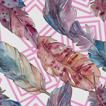Stoff Feathers on a Pattern