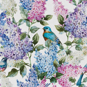 Stoff Birds in Flower