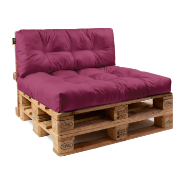Kissen-Set für Europalette Burgundy