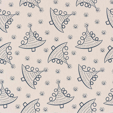 Stoff Christmas Trees on Cream