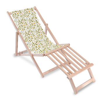 Holz Liegestuhl mit Holz-Fußstütz Summer Walk