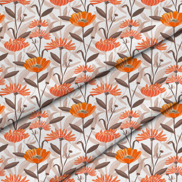 Stoff Orange Calendula