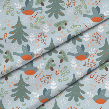 Stoff Birds And Christmas Trees