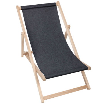 Holz liegestuhl Leinenimitat Ocean Isle