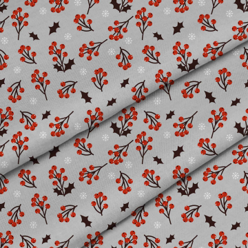 Stoff Christmas Holly