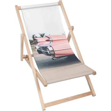 Holz liegestuhl Summer Pink Car