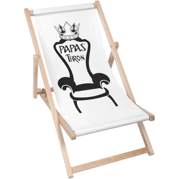 Holz liegestuhl Papas Thron