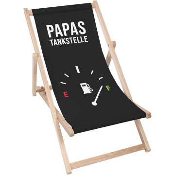 Holz liegestuhl Papas Tankstelle