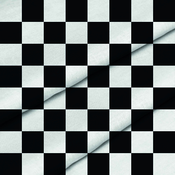 Stoff Checkered Black and White