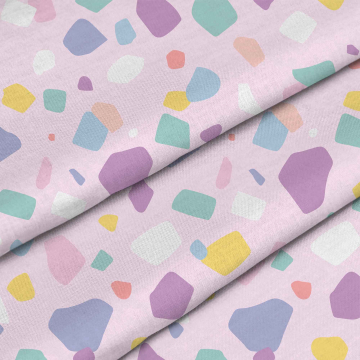 Stoff Pastel Pink Terrazzo