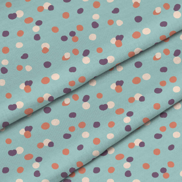 Stoff Pastel Blue Dots