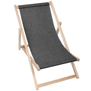 Holz liegestuhl Leinenimitat Star Dust