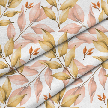 Stoff Autumn Gold Leaves
