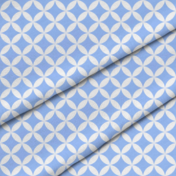 Stoff Blue Geometric Rhombus