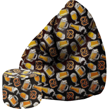 Sitzsack Pearshape mit Fußstütze Beer And Pretzels