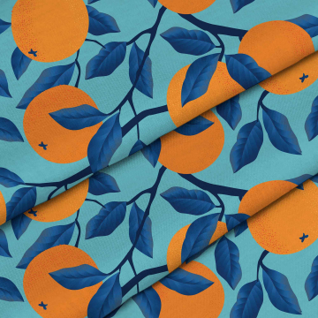 Stoff Tropical Oranges