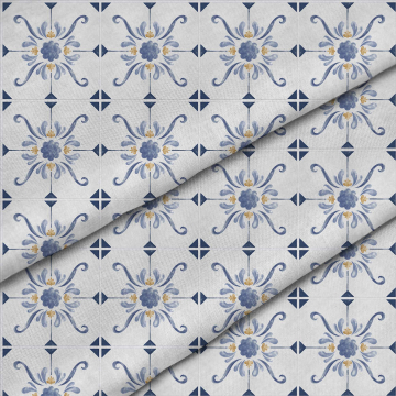 Stoff Blue and Yellow Tiles