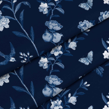 Stoff Blue Botanical