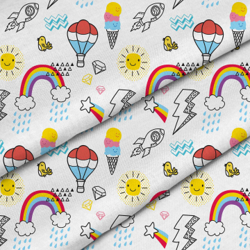 Stoff Ballons and Rainbows