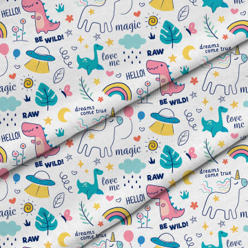 Stoff Dinosaurs and Unicorns
