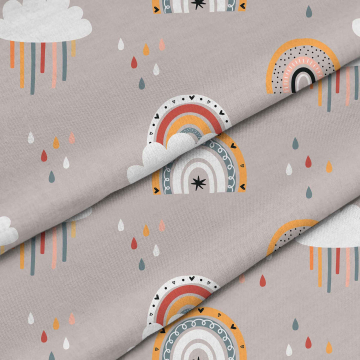 Stoff Beige Rainbow