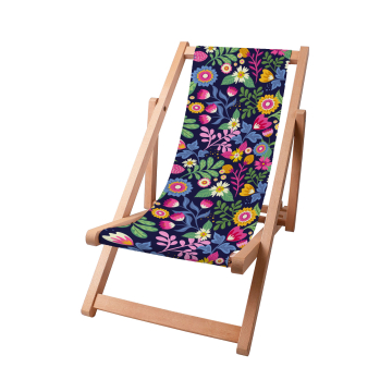 Holz liegestuhl Exotic Floral